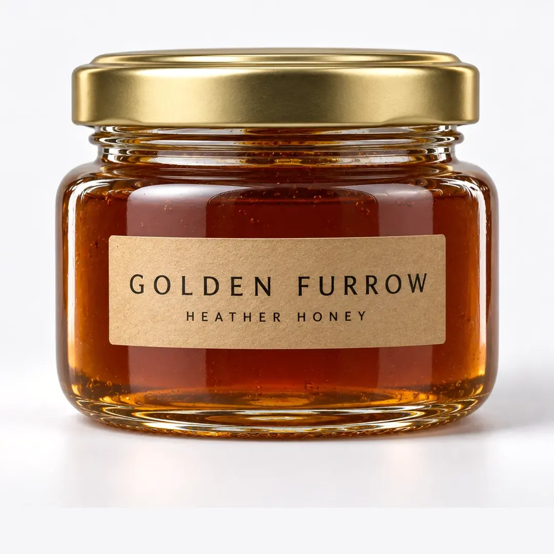 120ml Clear Wide-Mouth Honey Glass Jar