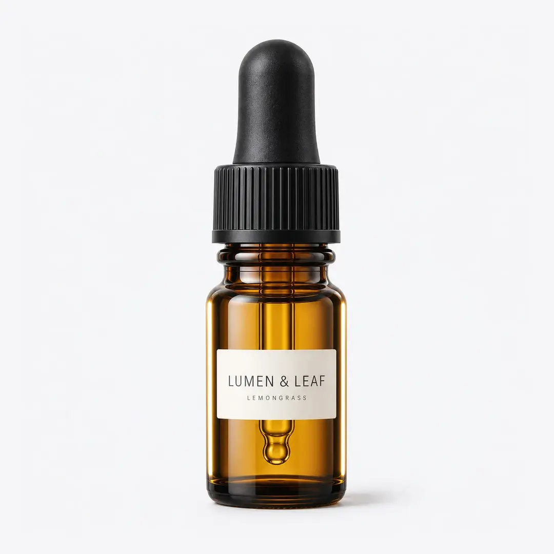 Small Amber Essential Oil Vial with Screw-Thread Neck