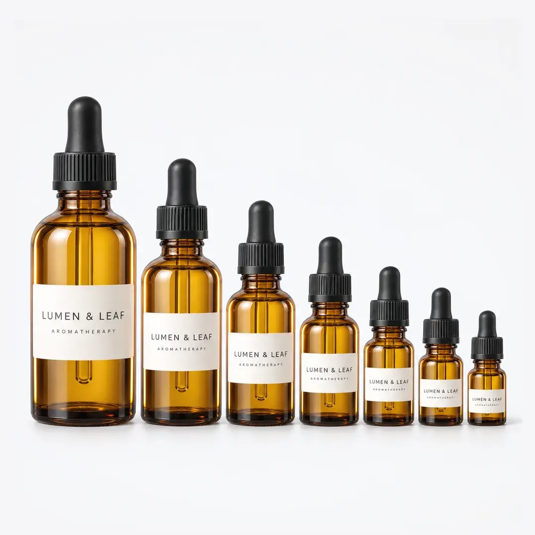 Seven-Size Amber Boston Round Bottle Ladder