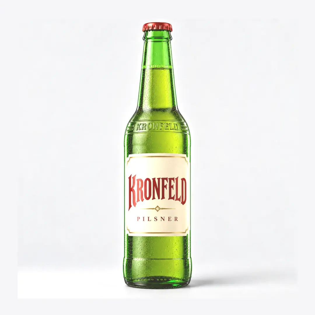 Green Longneck Pilsner Beer Bottle