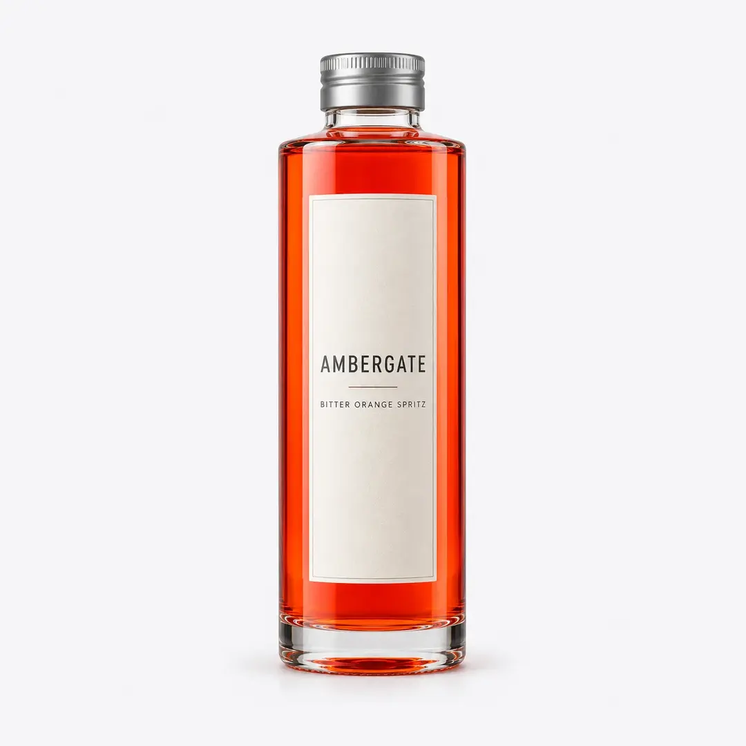Straight-Wall Flint Bottle with Aluminum Screw Cap for RTD