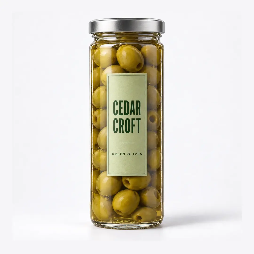 735ml Tall Glass Jar for Pickles & Olives