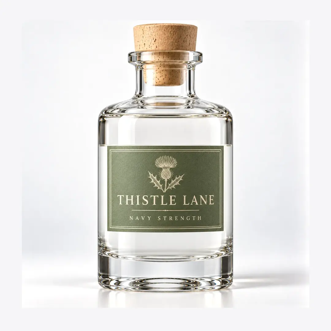 Apothecary-Style Round Glass Bottle with Wide Mouth