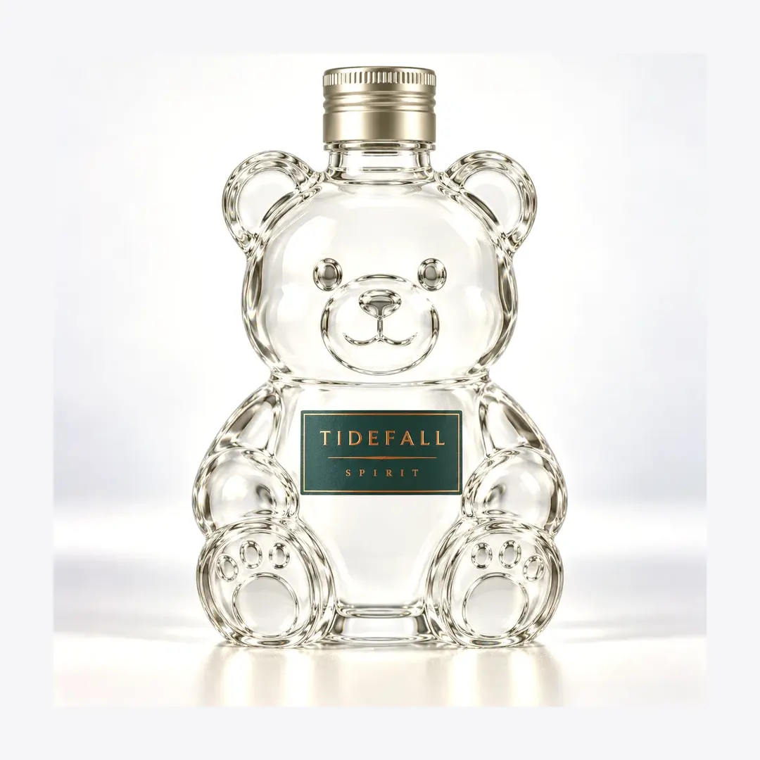 700ml 750ml Teddy Glass Bottle for Vodka Alcohol