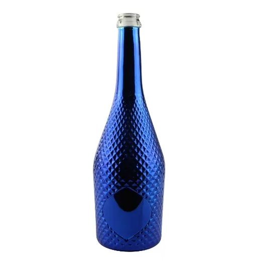 Champagne wine bottle size 750ml pressure-rated heavy glass with deep punt
