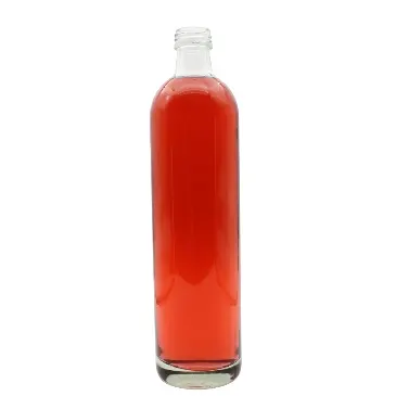 Heavy wall clear vodka glass bottle with thick base designed for export shipping durability