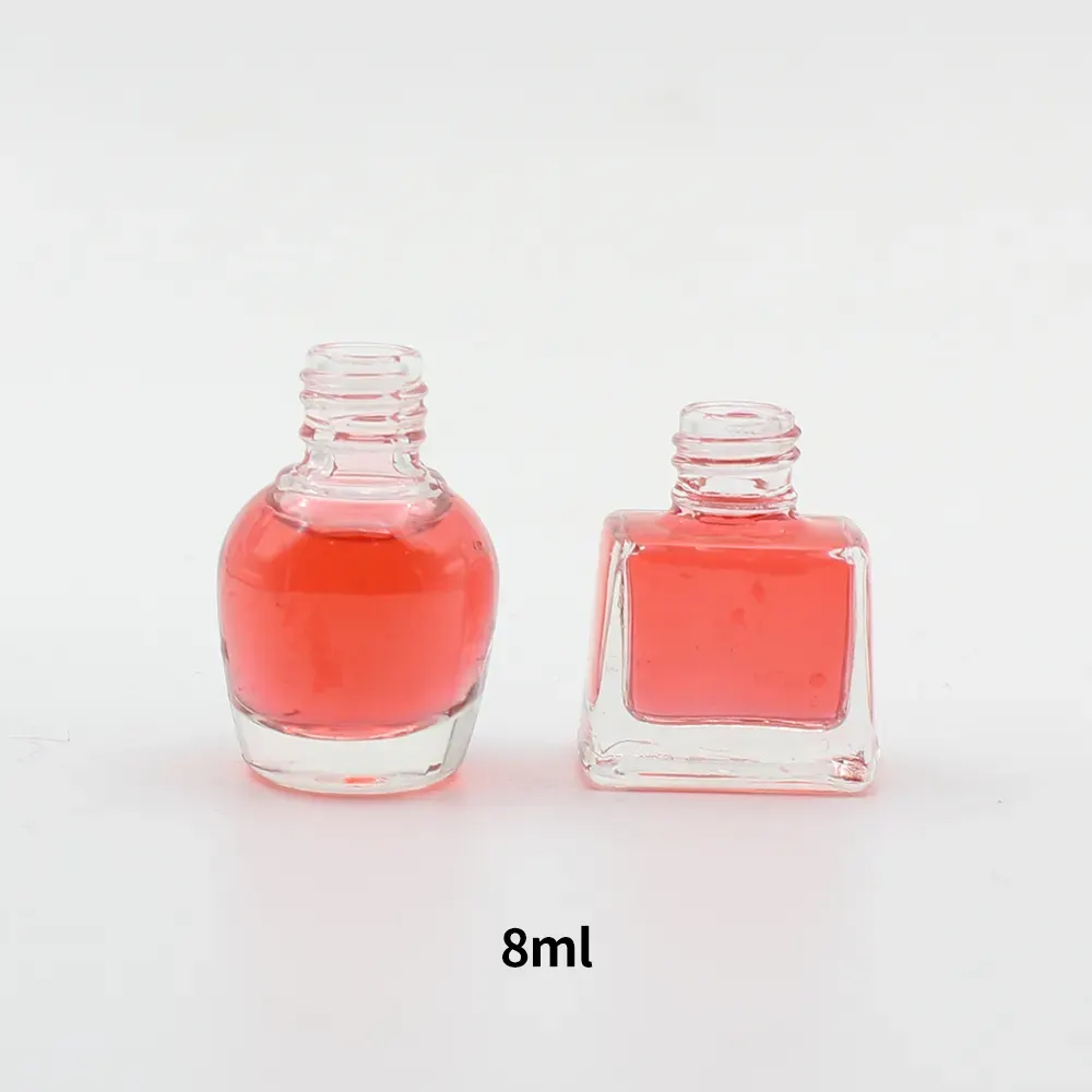 8ml small glass nail polish bottle with cap from the cosmetic bottle range