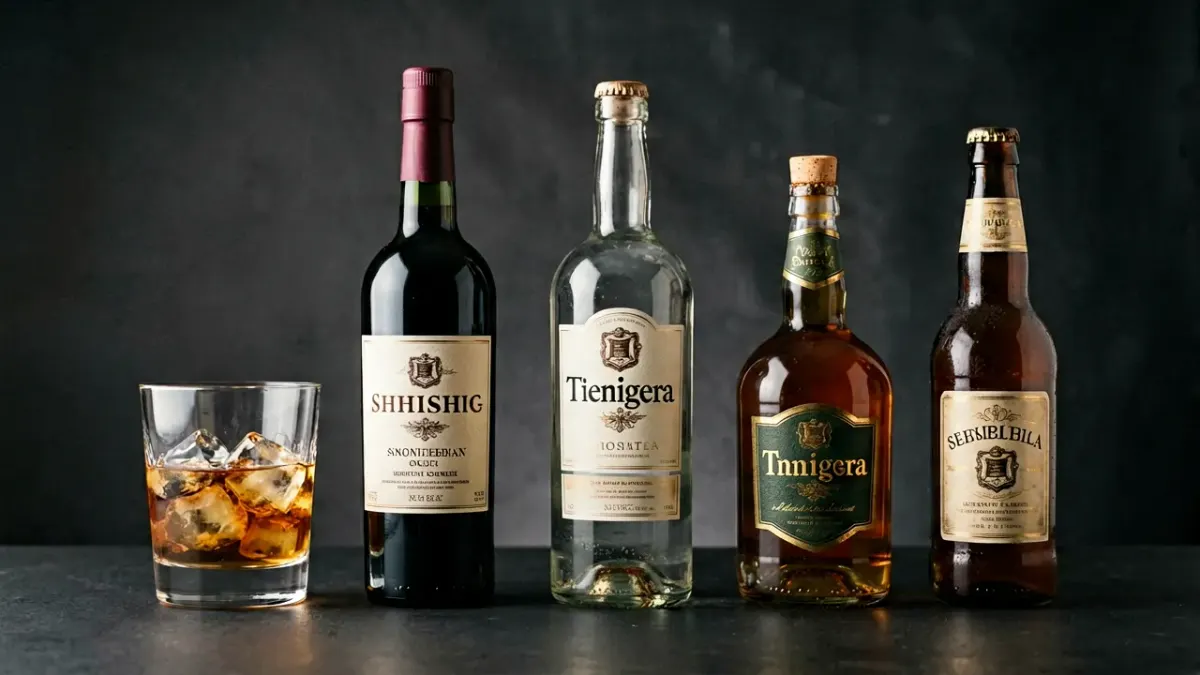 Botellas de vidrio para ron al por mayor con hombro marcado y base reforzada