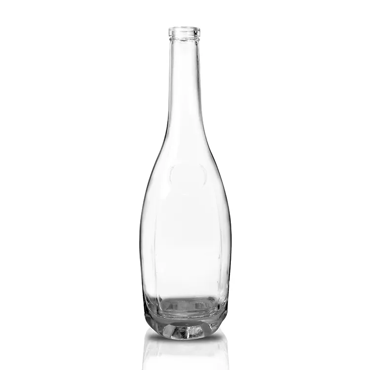 Bouteille de tequila carrée en verre dépoli avec bouchon premium