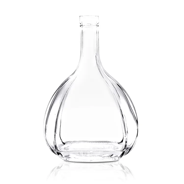 700ml premium liquor glass bottle model BOJUEVSOP with cork stopper finish and heavy base