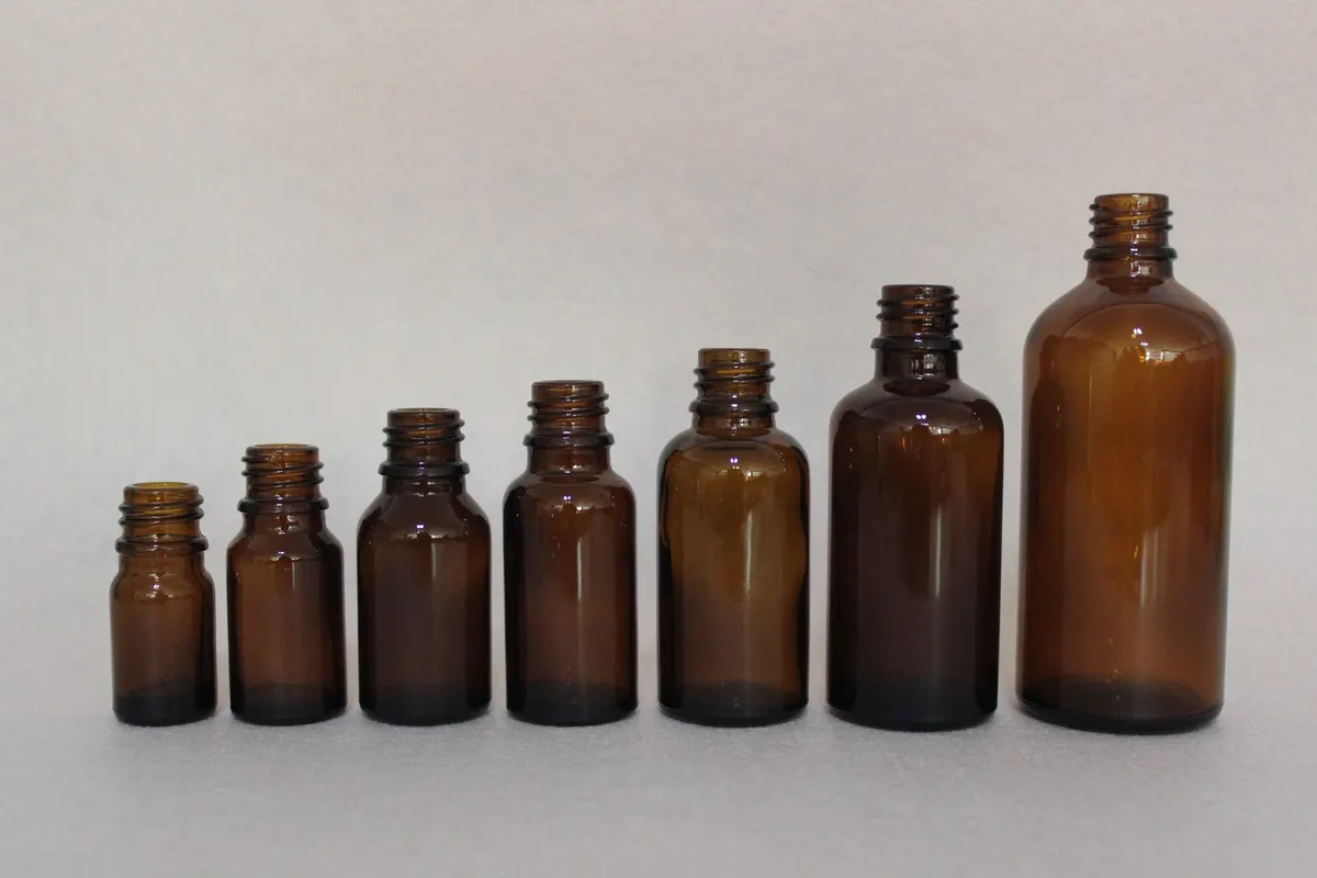 essential oil bottle sizes with matched closures ready for filling lines