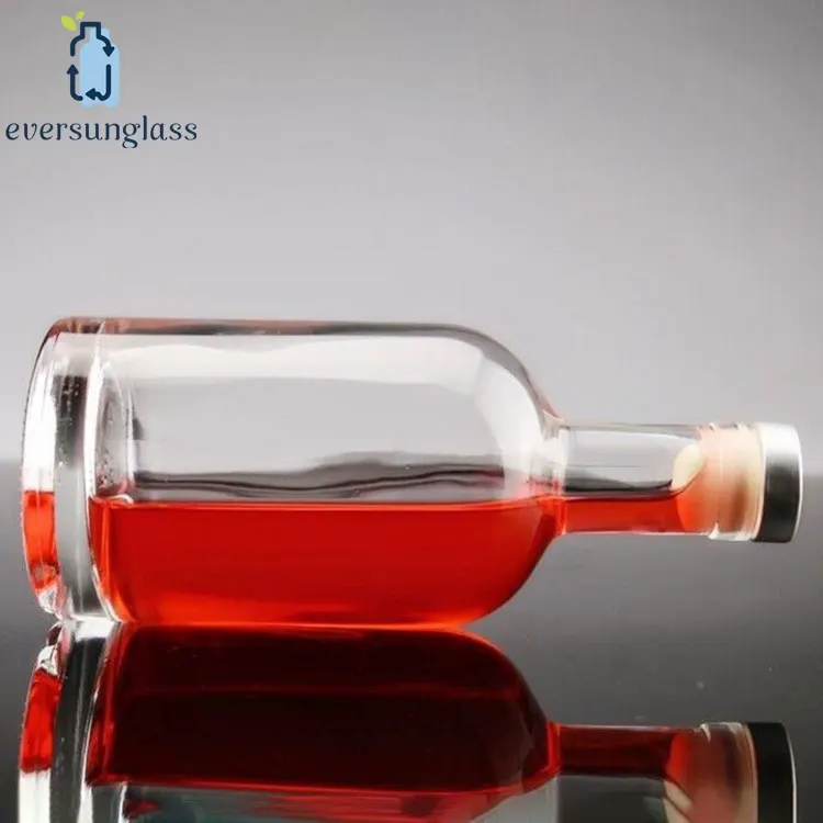 Decorated handle vodka bottles with spray coating decals and screen printing