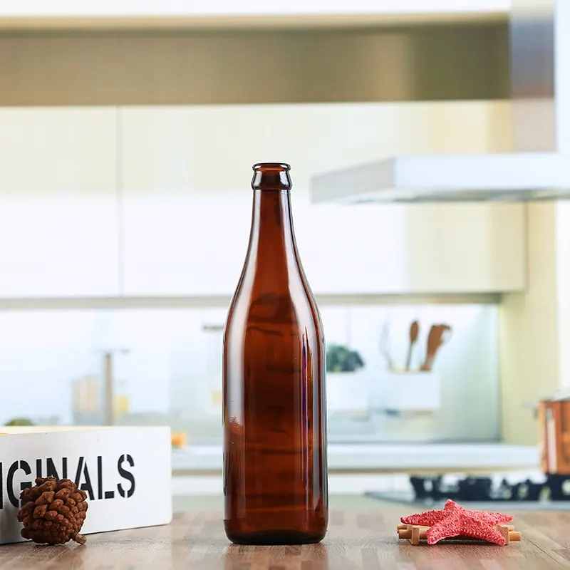 Beer Glass Bottle - real photo of beer glass bottles from factory