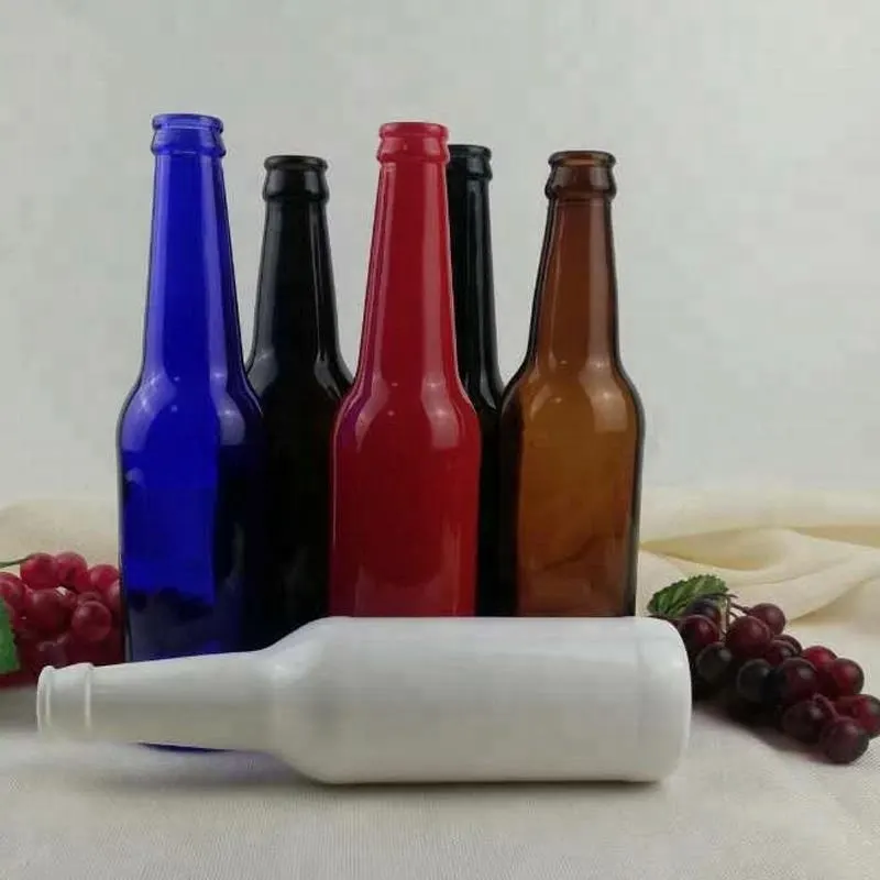 Beer Glass Bottle - real photo of beer glass bottles from factory