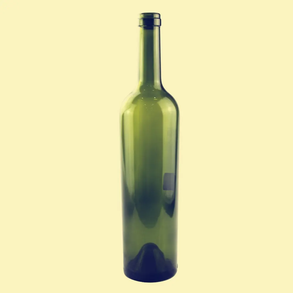 Botellas de vidrio para espumosos al por mayor con corcho en seta y cápsula de hojalata