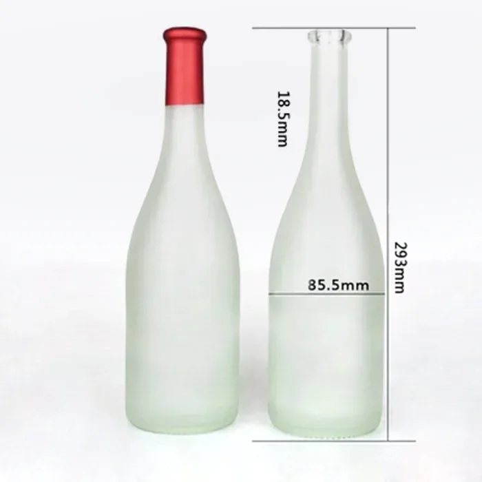 Formal dimension drawing issued with each glass bottle quotation for buyer verification