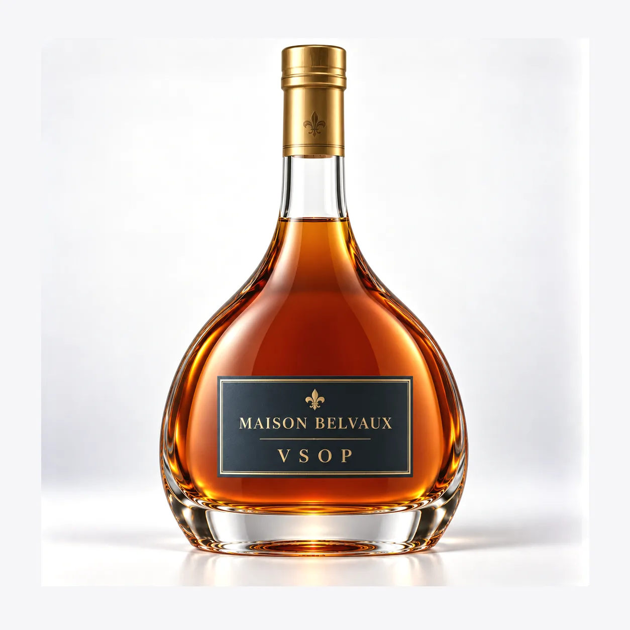 BOJUE VSOP 700ml bottle from the same mold family shown as a mid-tier comparison reference