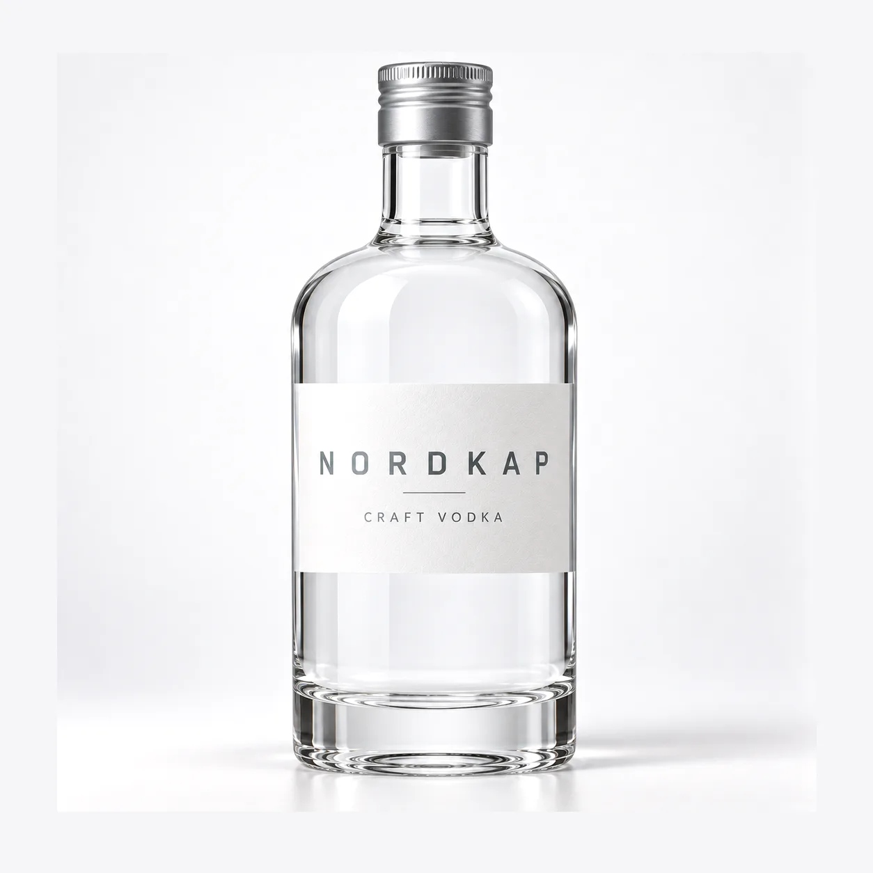 Custom liquor glass bottle production reference showing clarity and finish quality for premium faceted spirits bottles