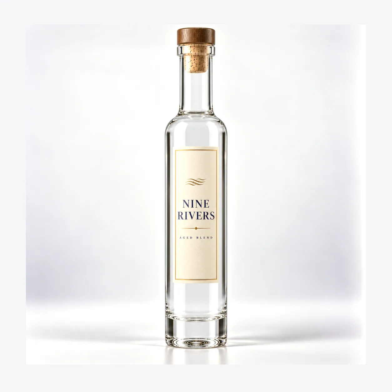 Related glass spirits bottle from the same European-capacity family
