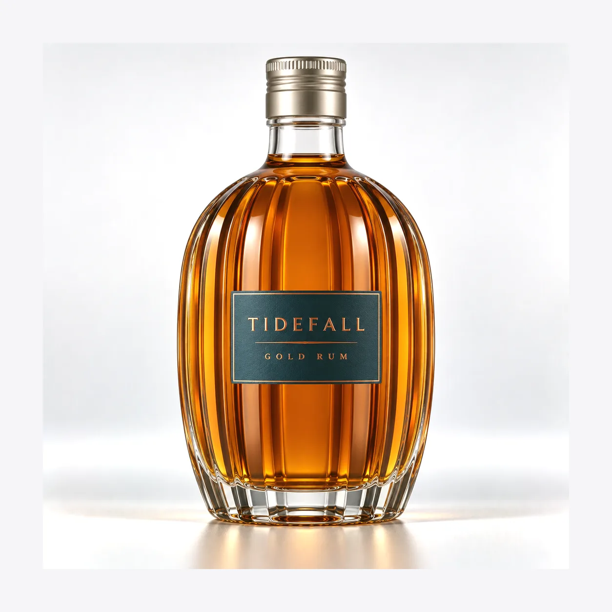 Crystal glass bottle detail showing clarity and finish quality