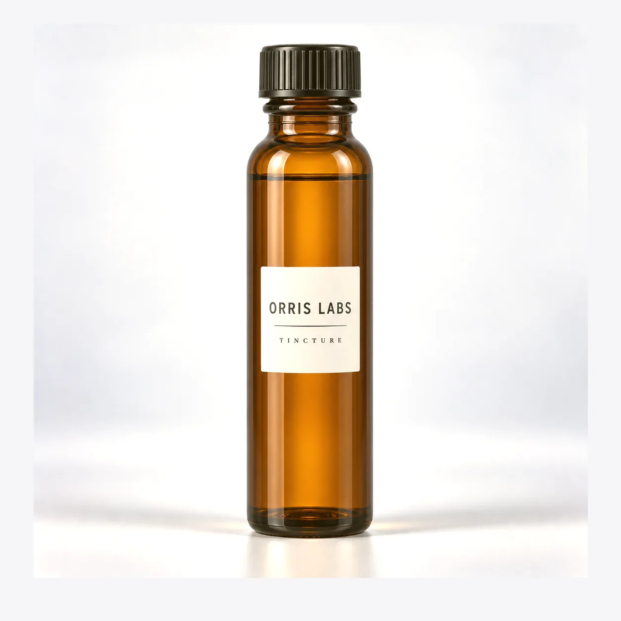 5ml miniature glass bottle shown in amber, part of the green amber blue clear sample vial family